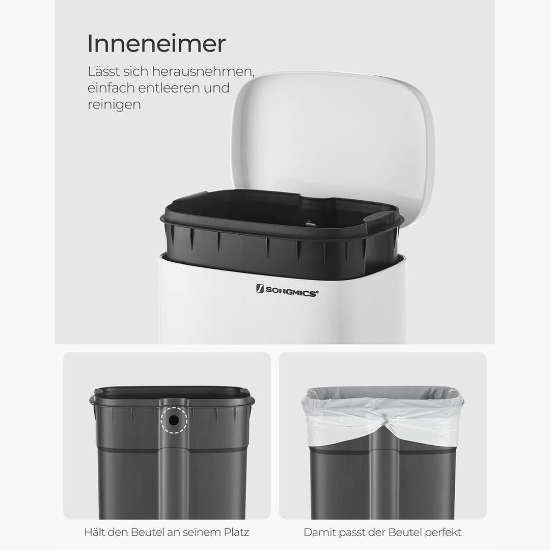 Keukenafvalbak 30 Liter Met Pedaal en Geruisloos Sluitend Deksel – productweergave 12 | De Groot Living