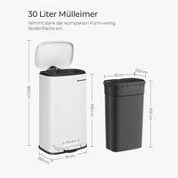 Keukenafvalbak 30 Liter Met Pedaal en Geruisloos Sluitend Deksel – productweergave 13 | De Groot Living