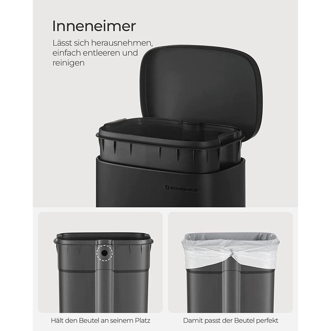 Keukenafvalbak 30 Liter Met Pedaal en Geruisloos Sluitend Deksel – productweergave 29 | De Groot Living