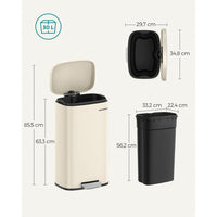 Keukenafvalbak 30 Liter Met Pedaal en Geruisloos Sluitend Deksel – productweergave 39 | De Groot Living