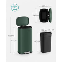 Keukenafvalbak 30 Liter Met Pedaal en Geruisloos Sluitend Deksel – productweergave 46 | De Groot Living