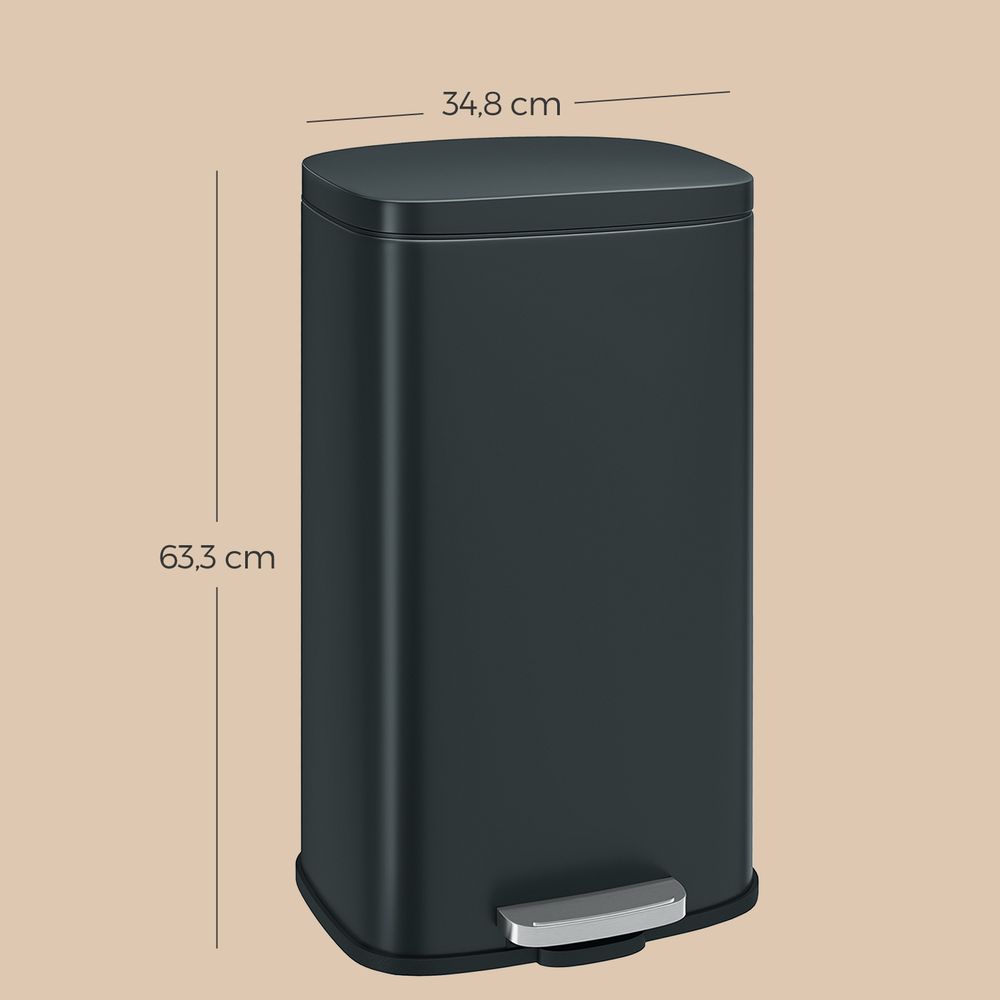Keukenafvalbak 30 Liter Met Pedaal en Uitneembare Binnenemmer – productweergave 13 | De Groot Living