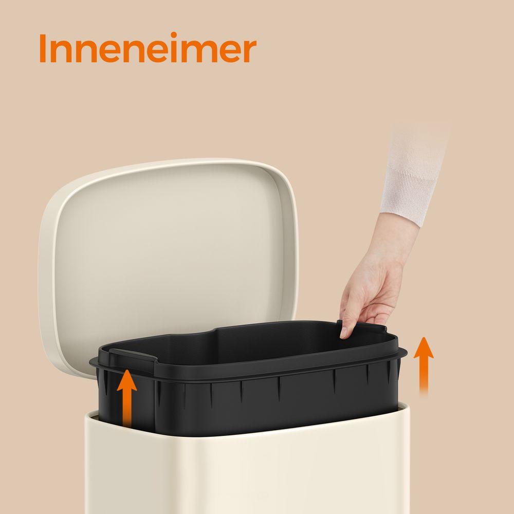 Keukenafvalbak 30 Liter Met Pedaal en Uitneembare Binnenemmer – productweergave 19 | De Groot Living