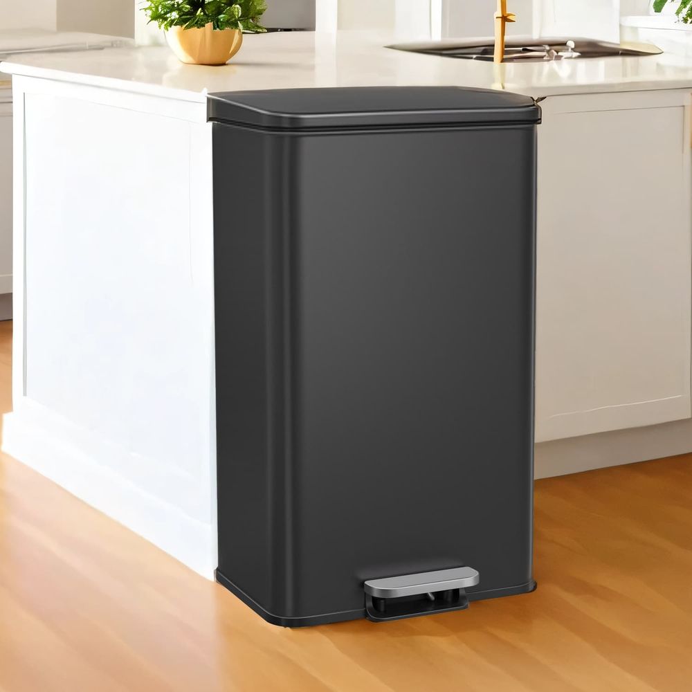 Keukenafvalbak Van Staal met Soft-Close Deksel en 40 Liter Inhoud – productweergave 1 | De Groot Living