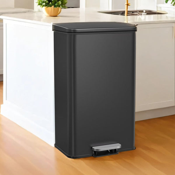 Keukenafvalbak Van Staal met Soft-Close Deksel en 40 Liter Inhoud – productweergave 1 | De Groot Living