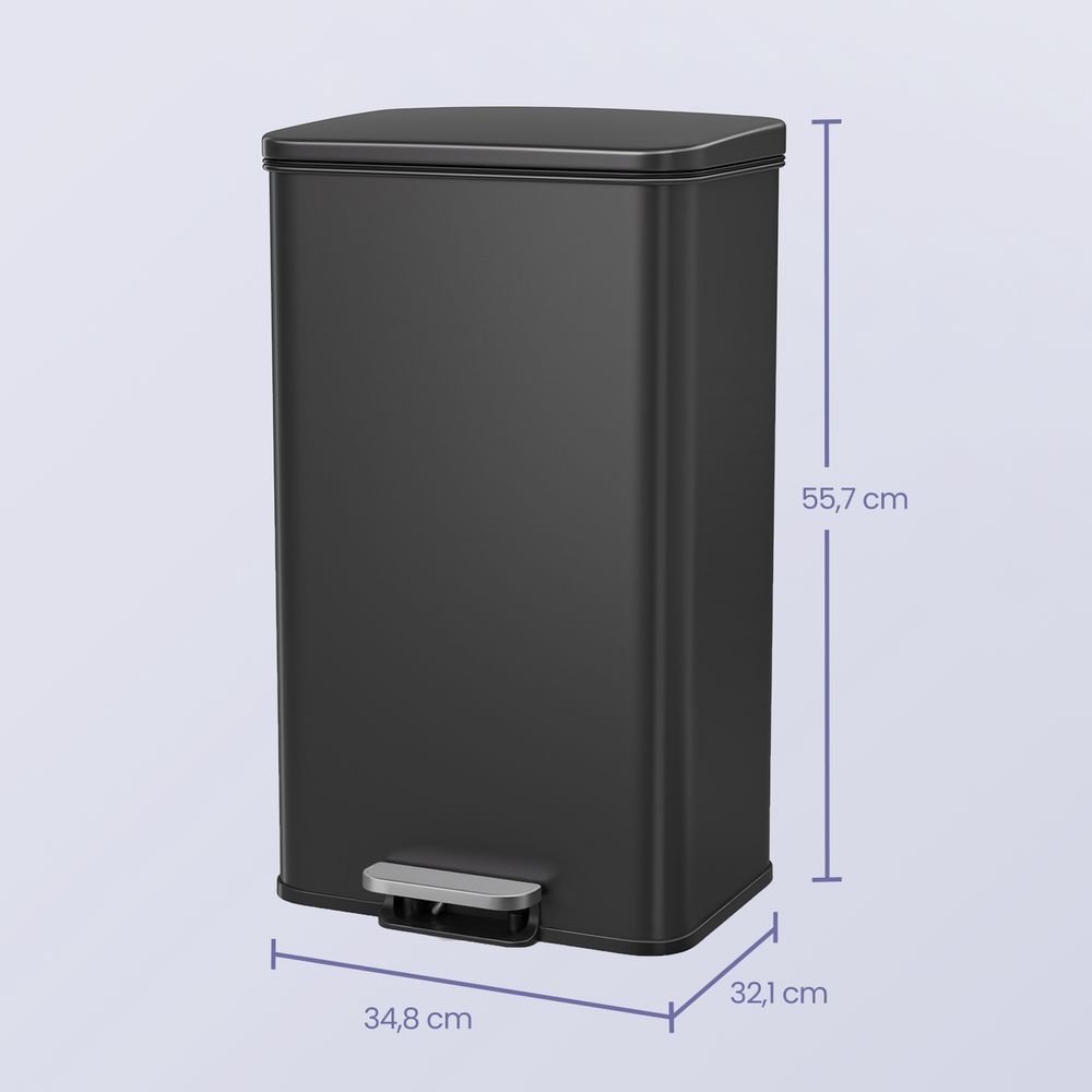 Keukenafvalbak Van Staal met Soft-Close Deksel en 40 Liter Inhoud – productweergave 8 | De Groot Living