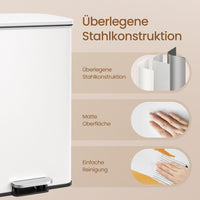 Keukenafvalbak Van Staal met Soft-Close Deksel en 40 Liter Inhoud – productweergave 13 | De Groot Living