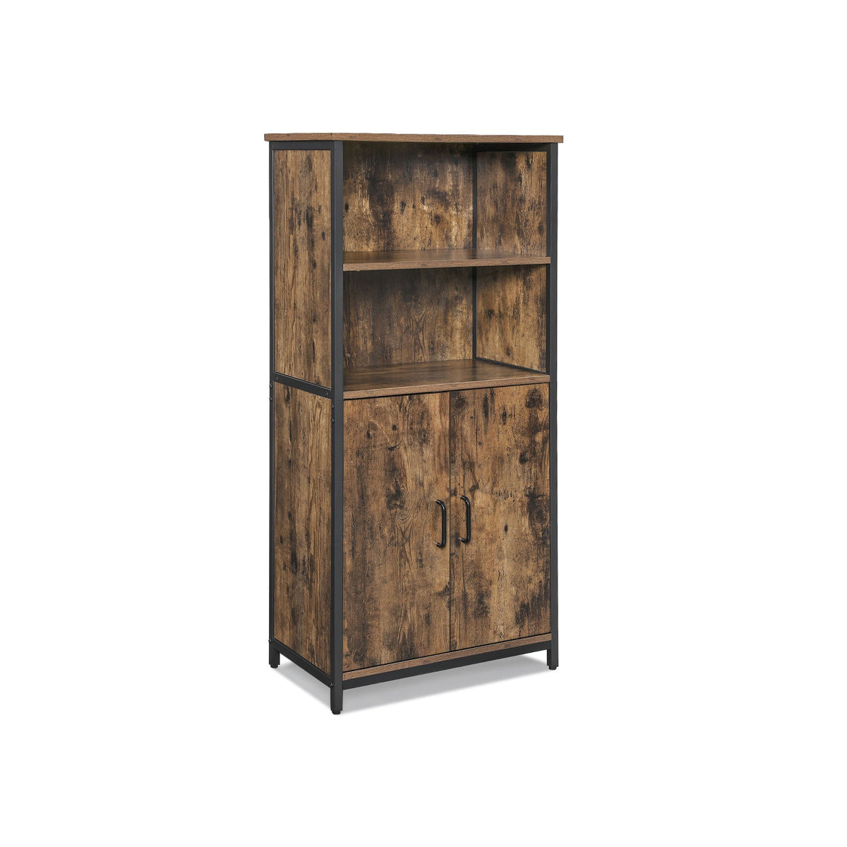 Keukenkast met 2 Open Vakken en Kastje in Industrieel Design – productweergave 1 | De Groot Living