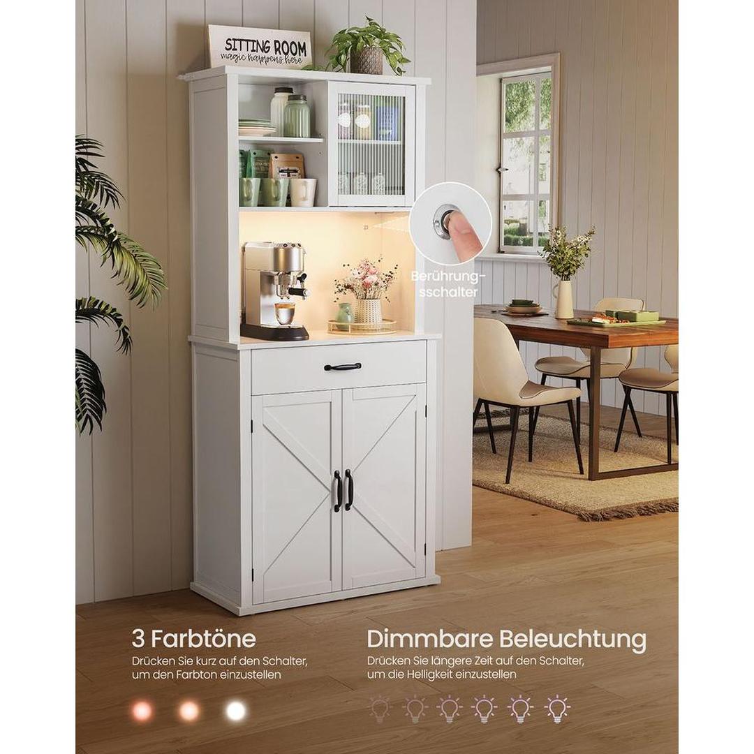 Keukenkast Met Verlichting en Stopcontact Voor Opbergruimte en Keukenapparaten – productweergave 9 | De Groot Living