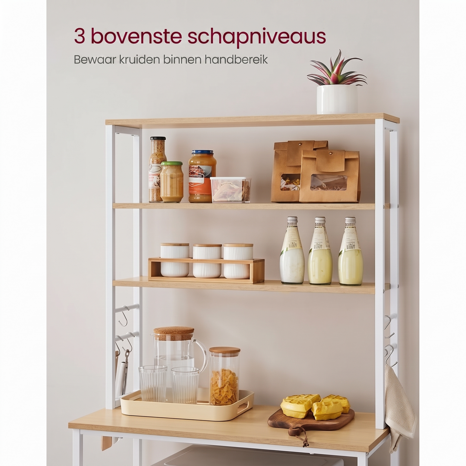 Keukenrek met Opbergplanken en Haken in Industriële Stijl – productweergave 13 | De Groot Living