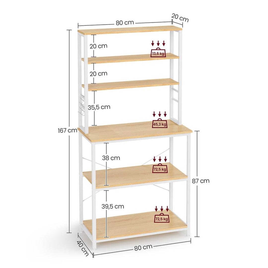 Keukenrek met Opbergplanken en Haken in Industriële Stijl – productweergave 15 | De Groot Living