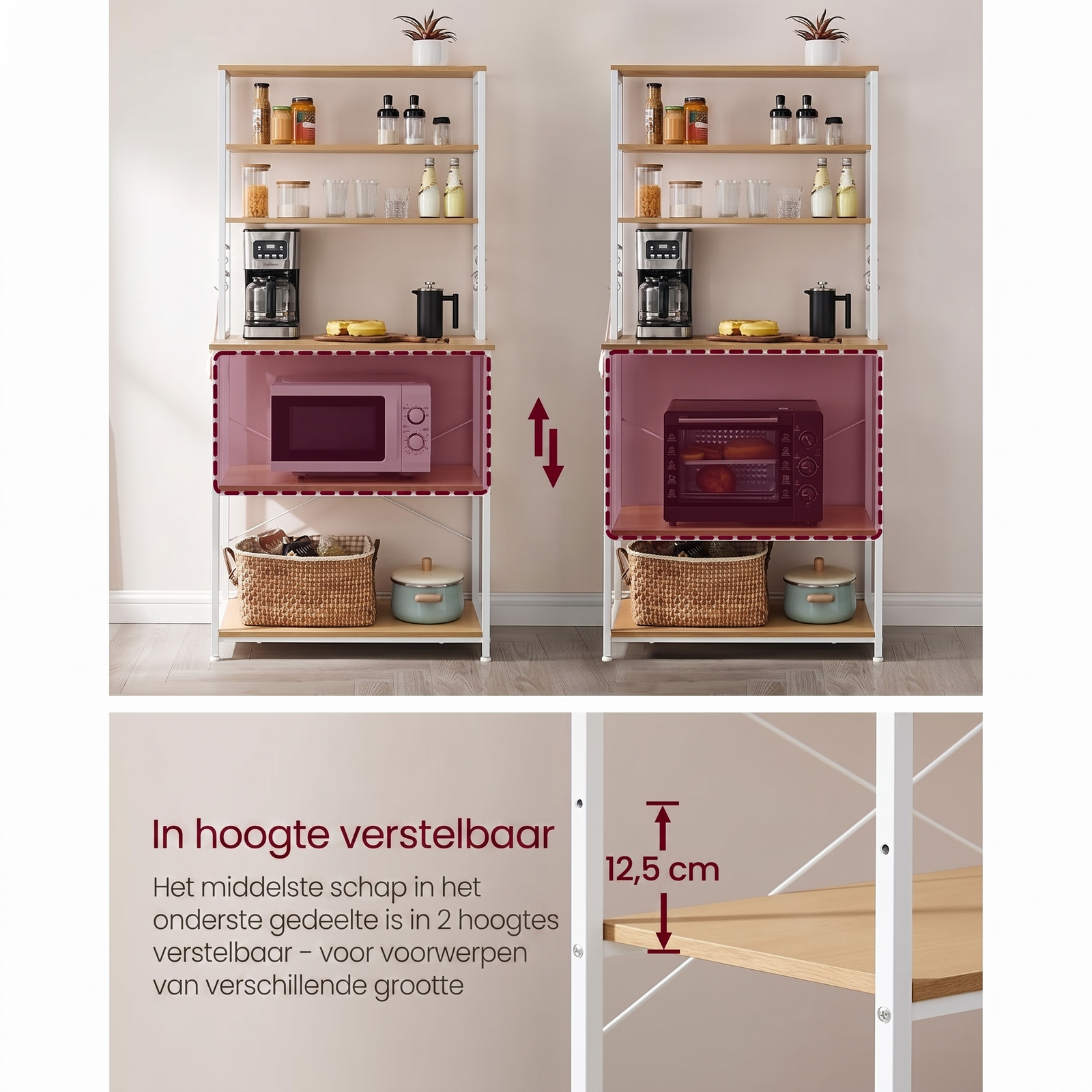 Keukenrek met Opbergplanken en Haken in Industriële Stijl – productweergave 16 | De Groot Living