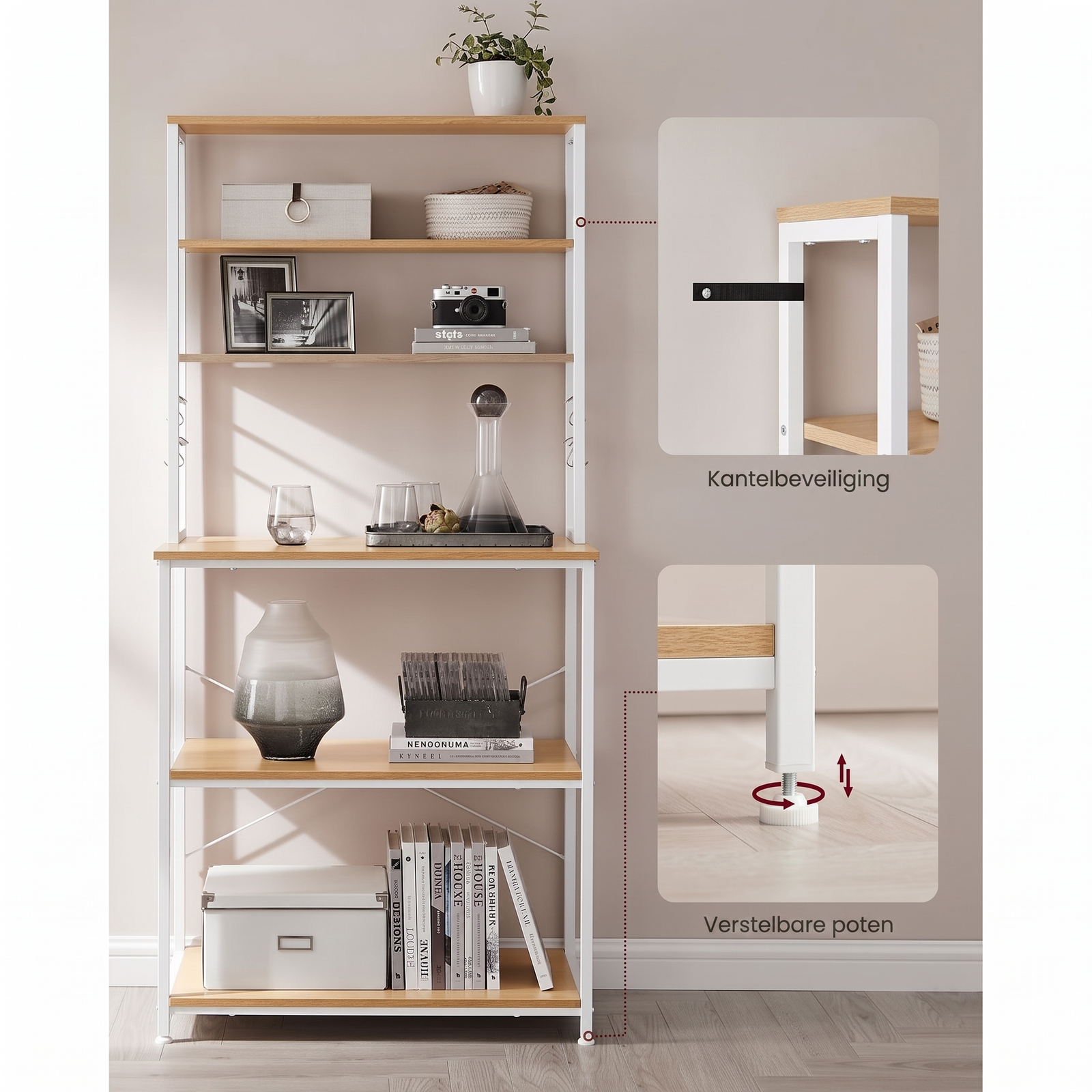 Keukenrek met Opbergplanken en Haken in Industriële Stijl – productweergave 18 | De Groot Living