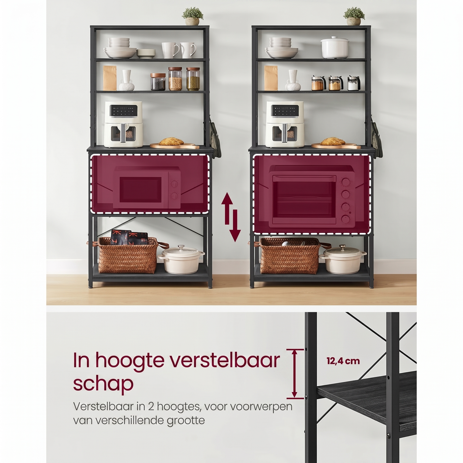 Keukenrek met Opbergplanken en Haken in Industriële Stijl – productweergave 23 | De Groot Living