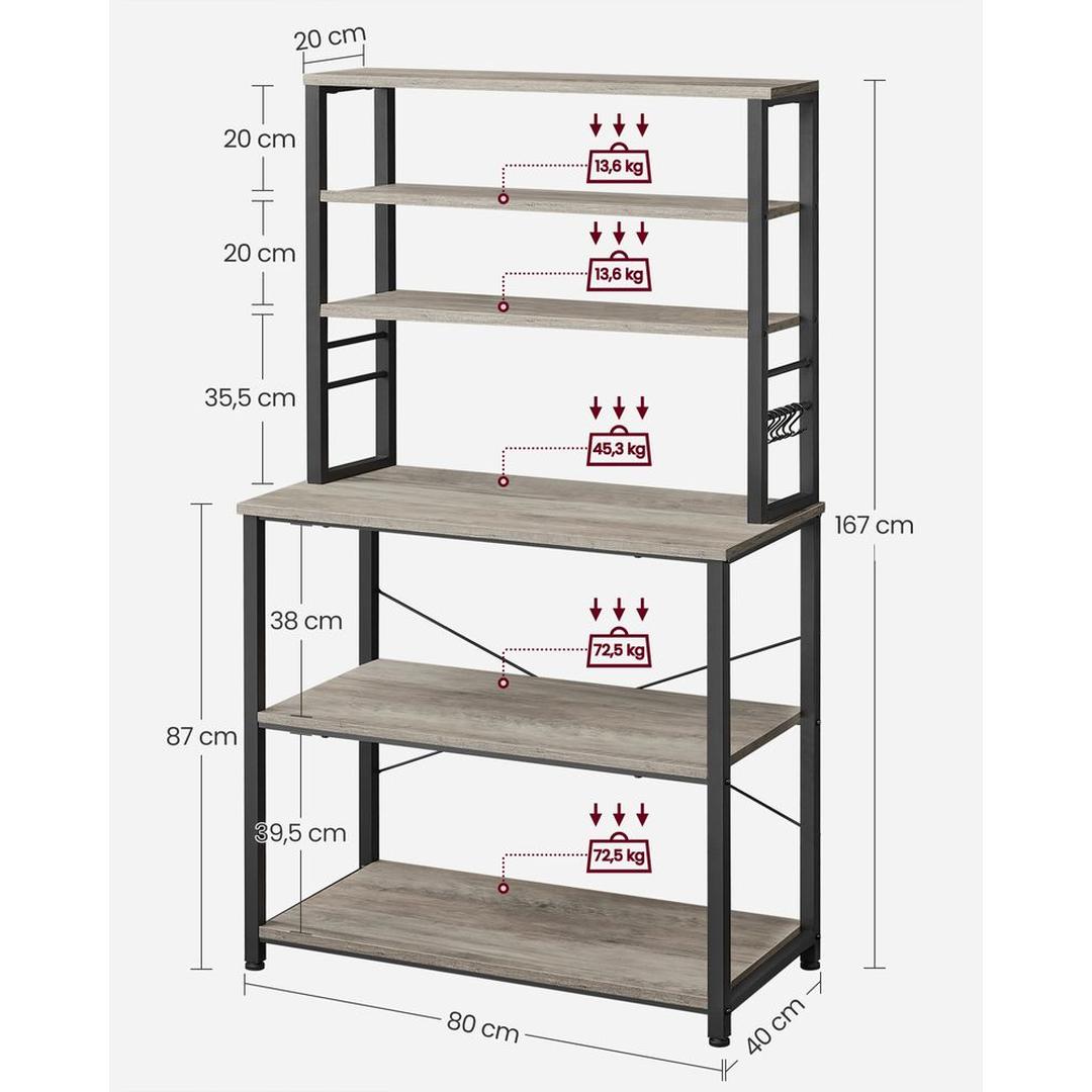 Keukenrek met Opbergplanken en Haken in Industriële Stijl – productweergave 33 | De Groot Living