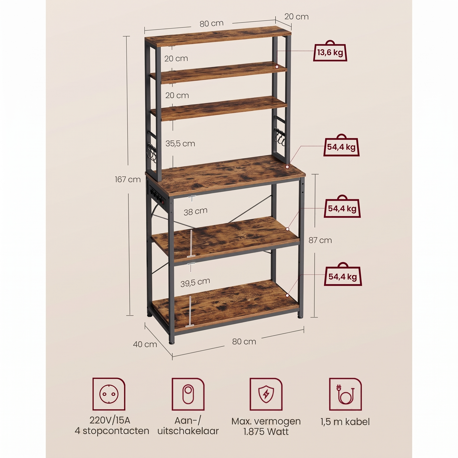Keukenrek met Stopcontacten – productweergave 9 | De Groot Living