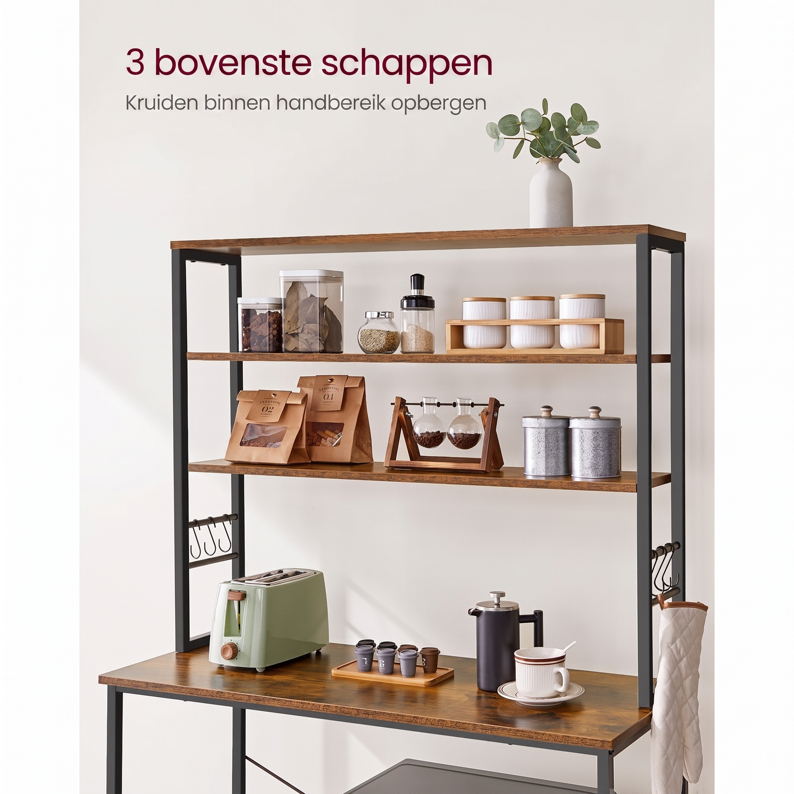 Keukenrek met Stopcontacten en Verstelbare Middenplank – productweergave 8 | De Groot Living