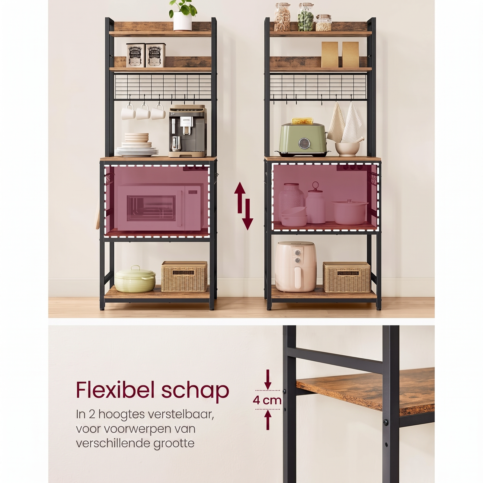 Keukenrek met Stopcontacten en Verstelbare Middenplank – productweergave 16 | De Groot Living