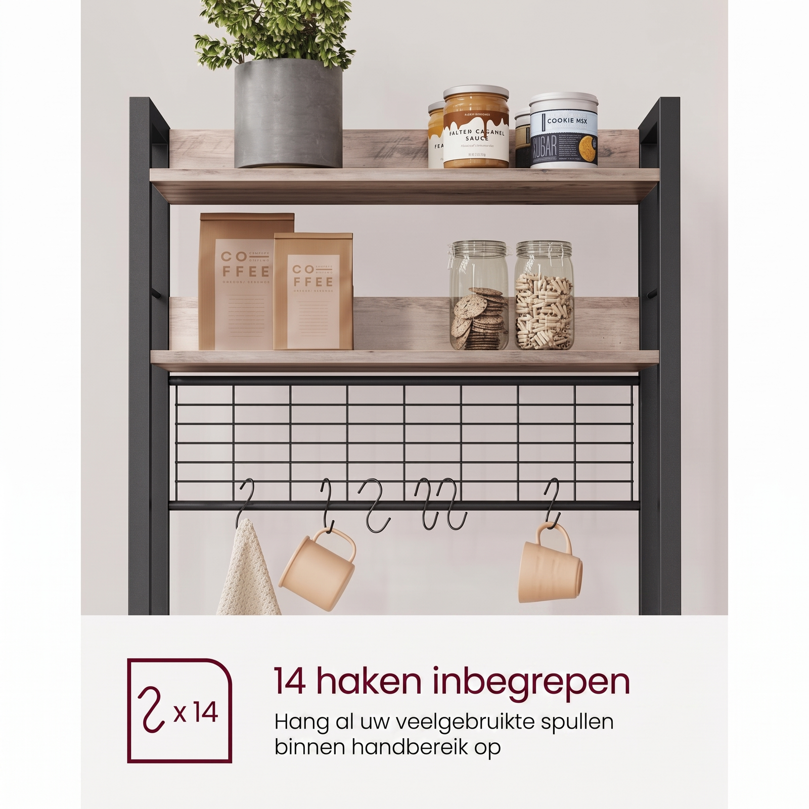 Keukenrek met Stopcontacten en Verstelbare Middenplank – productweergave 25 | De Groot Living