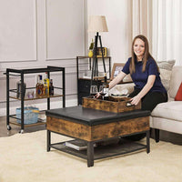 Keukenwagen met Legplanken en Wielen in Vintage Bruin en Zwart – productweergave 5 | De Groot Living