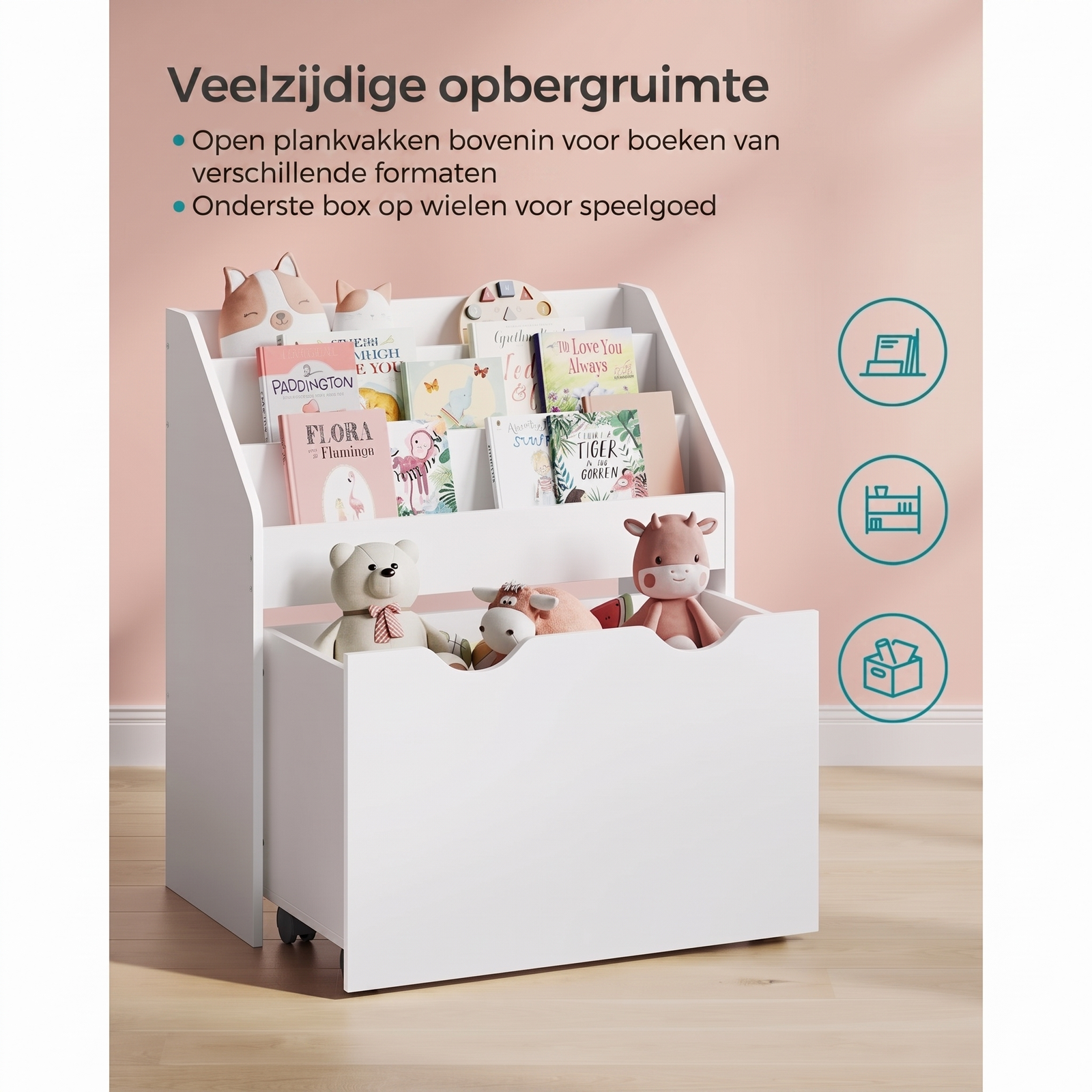 Kinderspeelgoedrek met Wielen – productweergave 7 | De Groot Living