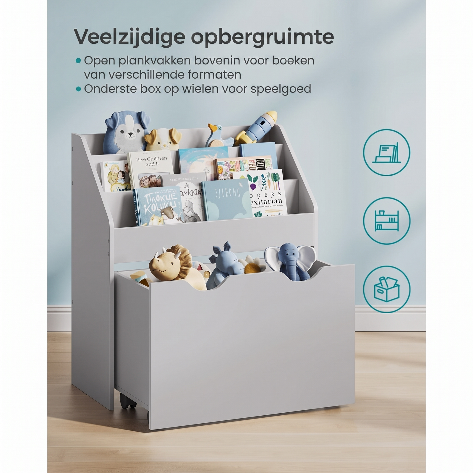 Kinderspeelgoedrek met Wielen – productweergave 12 | De Groot Living