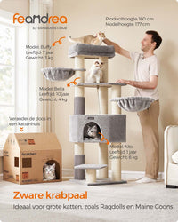 Krabpaal met Zelfverwarmende Dekens voor Grote Katten – productweergave 6 | De Groot Living