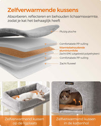 Krabpaal met Zelfverwarmende Dekens voor Grote Katten – productweergave 8 | De Groot Living