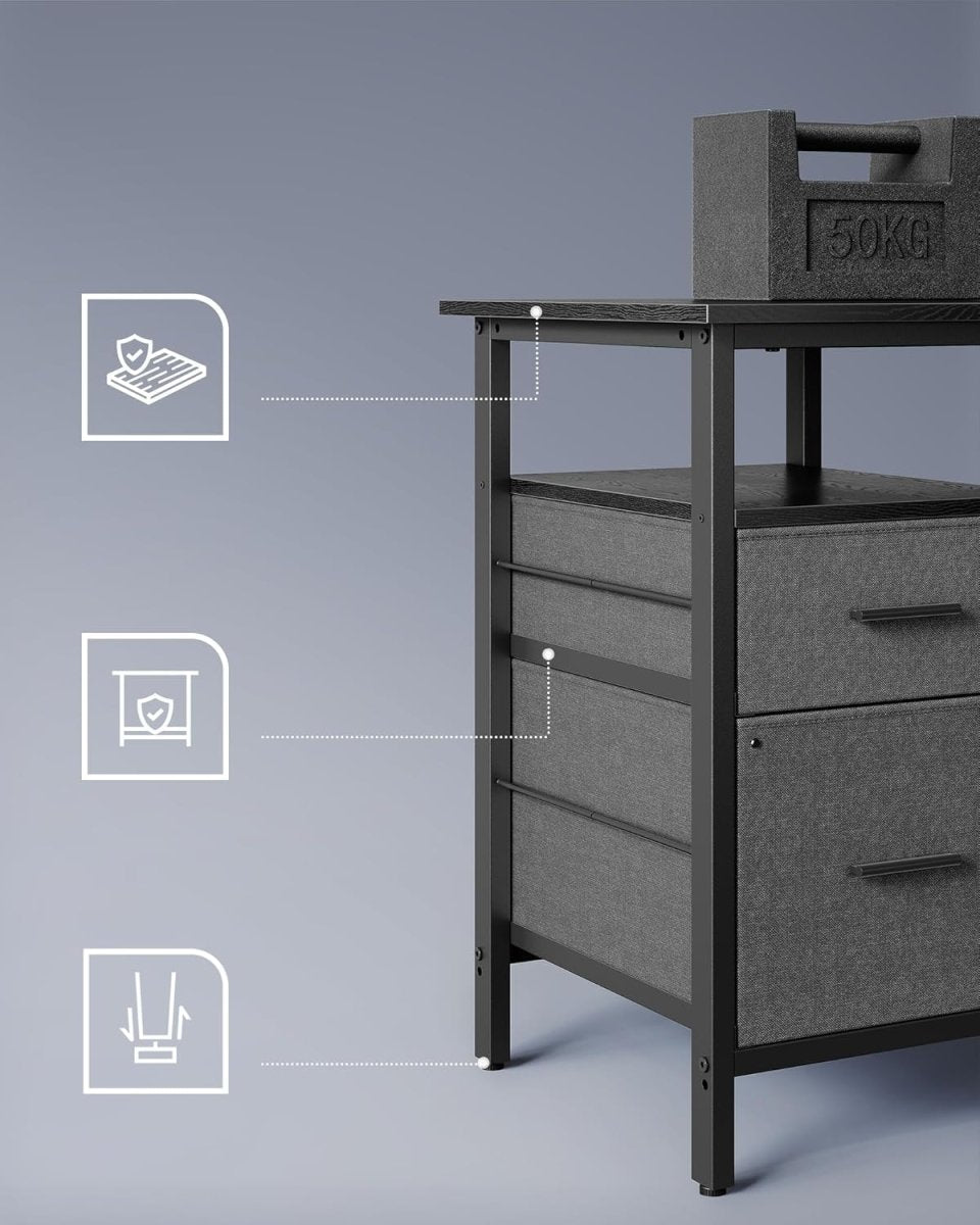 L-Vormig Hoekbureau met LED-Verlichting – close-up detail | De Groot Living (9)