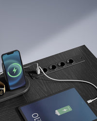 Hoekbureau stopcontacten en USB