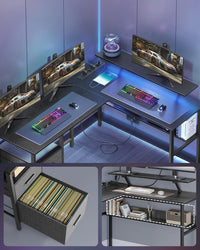Hoekbureau gaming setup