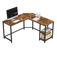L-vormig Hoekbureau met Opbergplanken en Houtlook Werkblad – productweergave 2 | De Groot Living