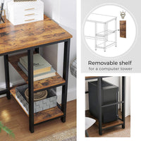 L-vormig Hoekbureau met Opbergplanken en Houtlook Werkblad – productweergave 6 | De Groot Living