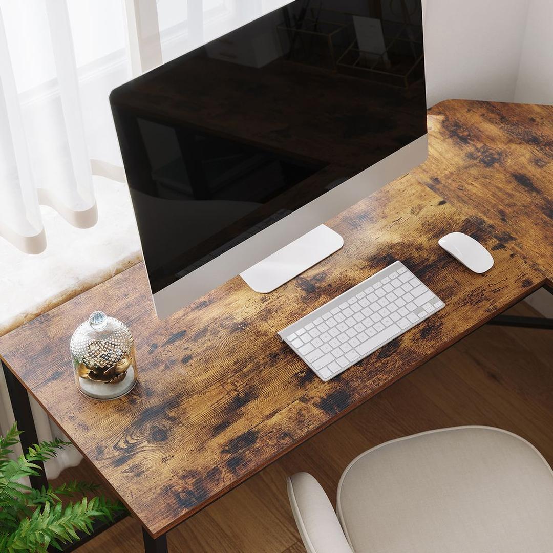 L-vormig Hoekbureau met Opbergplanken en Houtlook Werkblad – productweergave 8 | De Groot Living