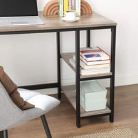 L-vormig Hoekbureau met Opbergplanken en Houtlook Werkblad – productweergave 11 | De Groot Living