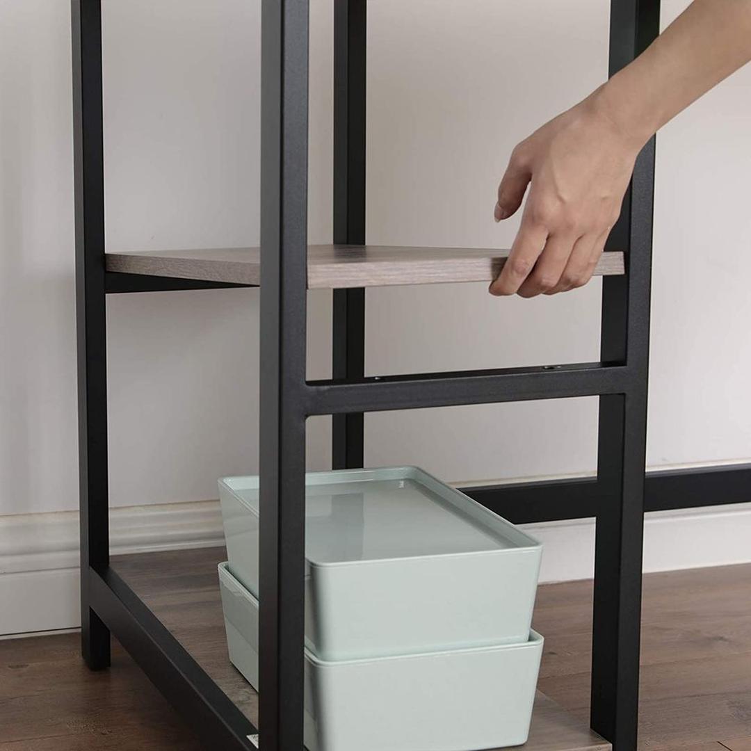 L-vormig Hoekbureau met Opbergplanken en Houtlook Werkblad – productweergave 15 | De Groot Living