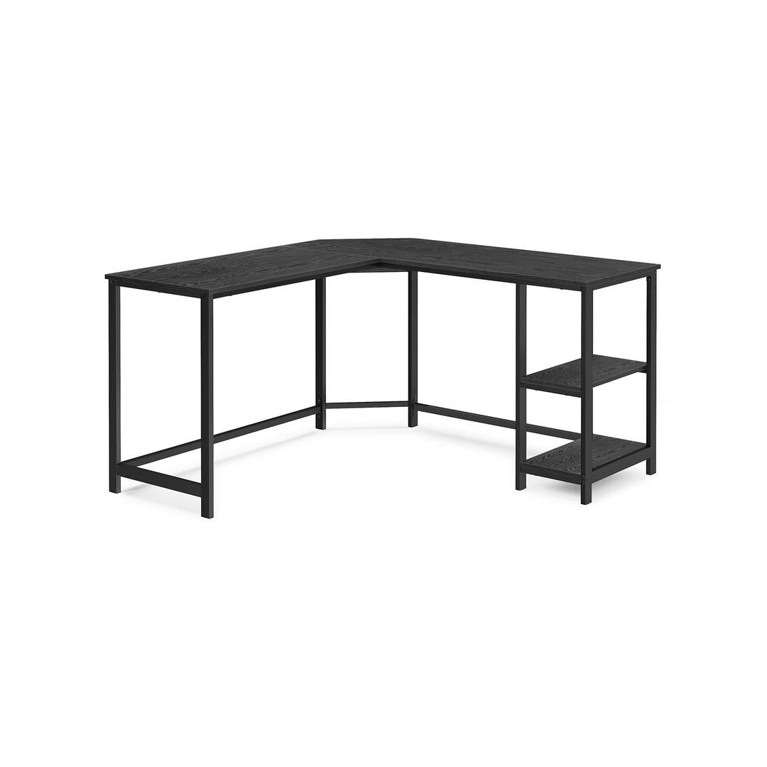L-vormig Hoekbureau met Opbergplanken en Houtlook Werkblad – productweergave 18 | De Groot Living