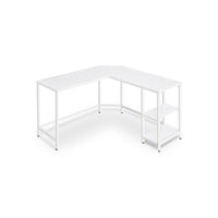 L-vormig Hoekbureau met Opbergplanken en Houtlook Werkblad – productweergave 24 | De Groot Living