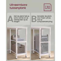 L-vormig Hoekbureau met Opbergplanken en Houtlook Werkblad – productweergave 27 | De Groot Living