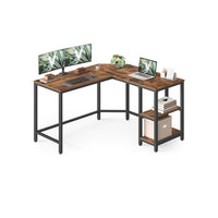 L-vormig Hoekbureau met Opbergplanken en Houtlook Werkblad – productweergave 32 | De Groot Living