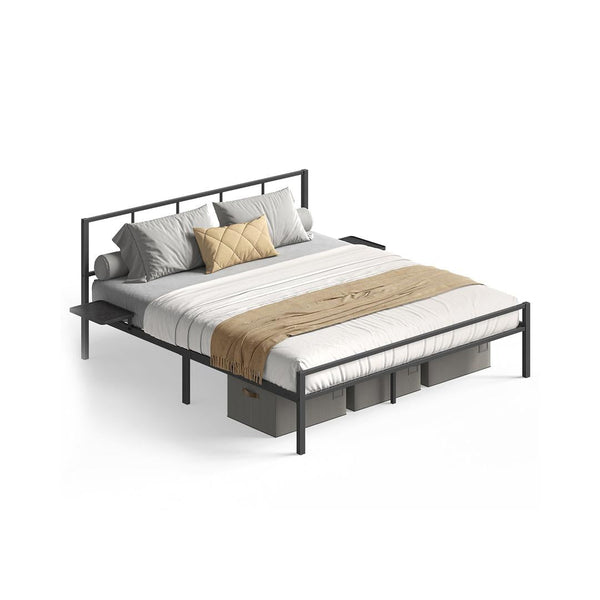 Metalen Bedframe 160x200 cm met Opbergplanken – productweergave 1 | De Groot Living