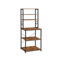 Metalen Keukenrek met Legplanken en 6 Haken in Industrieel Design – productweergave 1 | De Groot Living