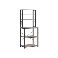 Metalen Keukenrek met Legplanken en 6 Haken in Industrieel Design – productweergave 3 | De Groot Living