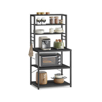 Metalen Keukenrek met Legplanken en 6 Haken in Industrieel Design – productweergave 4 | De Groot Living