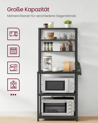 Metalen Keukenrek met Legplanken en 6 Haken in Industrieel Design – productweergave 8 | De Groot Living
