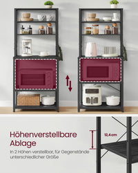 Metalen Keukenrek met Legplanken en 6 Haken in Industrieel Design – productweergave 9 | De Groot Living