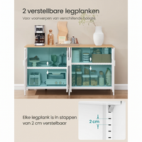 Metalen Opbergkast met 4 Deuren en Verstelbare Legplank – productweergave 6 | De Groot Living