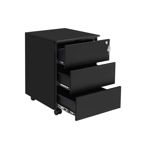 Mobiele Afsluitbare Archiefkast met Laden – productweergave 1 | De Groot Living