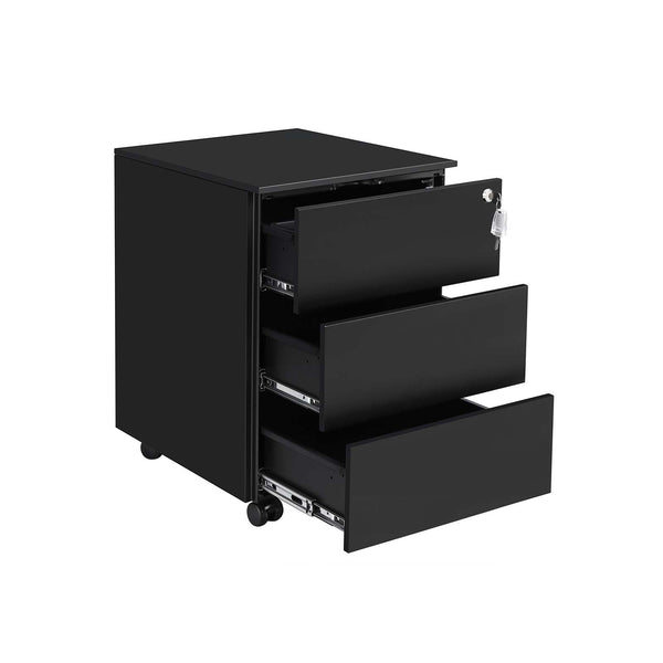 Mobiele Afsluitbare Archiefkast met Laden – productweergave 1 | De Groot Living