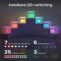 Nachtkastje met Verstelbare LED-Verlichting en Stopcontacten – productweergave 10 | De Groot Living